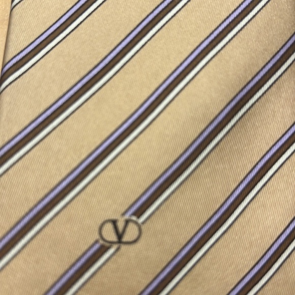 Valentino Silk Tie with Stripes, Vintage - Picture 5 of 8